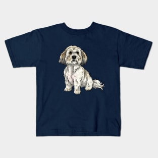 Cute Shichon Dog | Zuchon | Bichon Frise Shih Tzu cross Kids T-Shirt